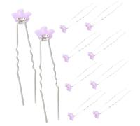 Hemobllo 10 pièces Épingle Cheveux Fleur U Forme Lot de Accessoires Coiffure Élégants pour Femmes et Mariage Pinces Cheveux Sécurisées et Confortables Décoration Raffinée