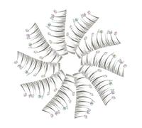Hemobllo 10 pièces Faux Cils Naturels avec Bande Transparente Fausse Frange Décorative Souples et Ajustables pour Maquillage Lot de Cils Bulk