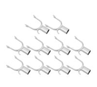 Hemobllo 10 Pièces Fourche de Support pour Jeunes Arbres et Vignes en Alliage D'aluminium Argenté, Stabilise Les Branches sous Neige en Verger et Jardin, Design Incurvé Lisse