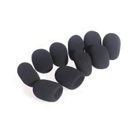 Hemobllo 10 pièces Housses Micro Mousse Noires Respirantes Compatibles Standard Bonnette Pare Brise Microphone Confortable et Remplaçante