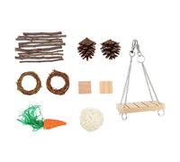 Hemobllo 10 pièces Jouets à Mâcher pour Petits Animaux Lot de Accessoires pour Lapin Hamster et Cochon Jouets Spongieux pour Prévention du Comportement et Dentaire