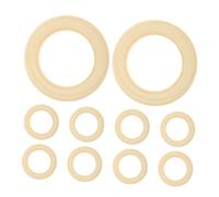 Hemobllo 10 Pièces Lot de Anneaux Bois Naturel Brut pour Bricolage Cercles Bois Non Peints pour Macramé Bijoux Couronnes Végétales et Décoration Maison