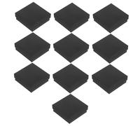 Hemobllo 10 pièces Lot de Boîtes à Bijoux Rectangulaires avec Coussin Éponge Boîte Cadeau Noire pour Rangement de Colliers Boucles Doreilles et Bagues de Pratique et Protectrice