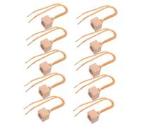 Hemobllo 10 pièces Lot de Bouchons Carrés de Hêtre pour Bouteilles de Parfum Couvercles de Diffuseur Dhuiles Essentielles Accessoires de Remplacement pour Voiture Conservation Durable