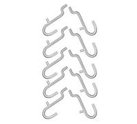 Hemobllo 10 pièces Lot de Crochets Métalliques Robustes pour Panneau Perforé Crochets Acier Inoxydable pour Rangement Doutils Ajustables et Polyvalents pour Garage et Maison