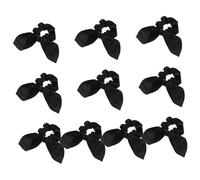 Hemobllo 10 pièces Lot de Élastiques Cheveux Noeud Oreilles de Lapin Bande Cheveux Élastique Souple pour Femmes et Filles Accessoires Chignon Antidérapants Maintien Doux sans Casse