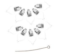 Hemobllo 10 pièces Lot de Mini Bouteilles Verre Transparentes Rechargeables avec Bouchons à Vis Nickelés Flacons pour Huiles Essentielles et Bricolage DIY Pendentif Drift Bottle