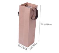 Hemobllo 10 pièces Lot de Papier Kraft avec Poignée Cadeau pour Bouteille de Vin Rouge