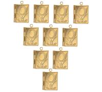 Hemobllo 10 pièces Lot de Pendentifs Porte-photos Rectangulaires pour Fabrication Bijoux Charme Élégant Multifonctionnel pour Sacs Porte-clés et Colliers