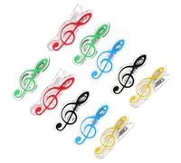 Hemobllo 10 pièces Lot de Pinces Plastique pour Partitions Musique Supports Solides Multicolores pour Notes Clips Fiables pour Musiciens et Lectures Diverses