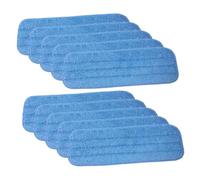 Hemobllo 10 Pièces Lot de Recharges Lavables pour Balai Plat Microfibre Serpillères Réutilisables pour Sols Durs et Carrelages de Remplacement Efficaces pour Nettoyage Humide et Sec