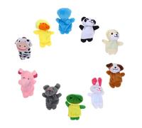 Hemobllo 10 pièces Marionnettes à Doigts Peluche Mini Animaux Jouets Éducatifs pour Tout-Petits Jeux de Rôle Créatifs et Histoires Garçon Fille