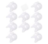 Hemobllo 10 pièces Masques Renard Blancs Papier Pâte à Peindre DIY Demi-visage avec Filets pour Yeux Masques Animaux pour Fête Mascarade Halloween
