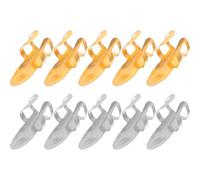 Hemobllo 10 pièces Médiators Acier Inoxydable pour Guitare Onglets et Protecteurs de Doigts Ajustables Confort Amélioré pour Guitaristes et Banjoistes Compatibles Guitares Acoustiques et