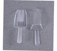 Hemobllo 10 pièces Mini Cuillères Doseuses Plastique Transparent Pelle à Glace Portable Multifonction Compacte pour Cuisine Desserts et Utilisation Quotidienne