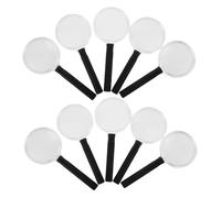 Hemobllo 10 Pièces Mini Magnifiers for Children with Comfortable Non Slip Handle High Definition Glass for Reading Nature Exploration and Science Learning