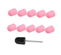 Hemobllo 10 pièces Nail Art Caps For Manicure Grinding Tool Sanding Heads With Fine Grit For Nail Art Beginners And Professionals Portable And Skin-safe