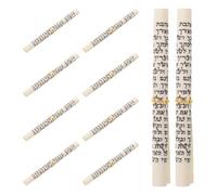 Hemobllo 10 Pièces Parchemin de Bénédiction Juive pour Chambranle de Porte Beige en Papier et Corde Artisanat Traditionnel Kosher pour Décoration Intérieure Spirituelle