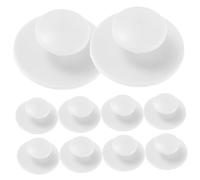 Hemobllo 10 pièces Poignée Adhésive Ronde Autocollante pour Fenêtres Lot de Poignées Blanches Faciles à Installer Aide à Ouverture Sécurisée des Portes Armoires Compatible Cuisine et