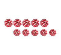 Hemobllo 10 pièces Poignée de Vanne Fonte Rouge Volant Sphérique Décoratif pour Robinetterie Industrielle Accessoires Robinet Arrêt Compatible Raccords Tuyaux Fonte