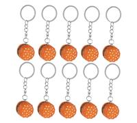 Hemobllo 10 pièces Porte-clés Hamburger Pendentif Nourriture Simulation Réaliste Trousseau Clé Mignon pour Sac et Clés Aliment Cartoon