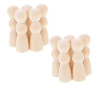 Hemobllo 10 pièces Poupées Non Peintes Figurines DIY Naturel pour Artisanat et Décoration Intérieure pour Peindre et Créer des Personnages Famille