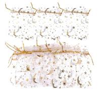 Hemobllo 100 Paquet en Organza Or Cordon de Serrage, 100pcs, Maille Délicate, Faciles à Ouvrir, pour Présents de Mariage et Friandises de Fête