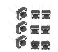 Hemobllo 100 pièces Bouton Poussoir Tactile Plastique Interrupteur Momentané à Broches Facile à Installer pour Composants Électroniques et Projets DIY