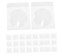 Hemobllo 100 pièces CD DVD Paper Sleeves Protection Envelopes Anti-Scratch Dustproof Storage Holders for Compact Discs and DVDs