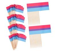 Hemobllo 100 Pièces Cure Dents Drapeau Arc Ciel pour Fruits et Cupcakes Décoration de Fête Piques à Dessert pour Événements Lgbtq
