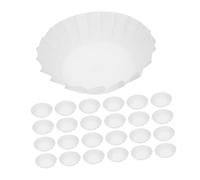 Hemobllo 100 pièces Lot de Caissettes Pâtisserie Basque Rondes Papier Sulfurisé Résistant Chaleur pour Moules à Gâteaux Muffins Airfryer et Four Antiadhésif Pli