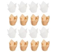 Hemobllo 100 pièces Lot de Caissettes Pâtisserie Tulipe Résistantes à Huile Caissettes Gâteaux Jetables Papier Alimentaire pour Cupcakes Moules Cupcake Pratiques pour Fêtes et Boulangerie