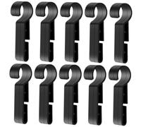 Hemobllo 100 Pièces Lot de Clips Casque de Sécurité pour Lampe Frontale Crochets Anti-dérapants Noirs Fixation Solide pour Casques Minage Pompiers et Travailleurs de Nuit