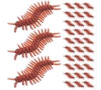 Hemobllo 100 Pièces Mille-Pattes Réaliste en PVC Marron Postures Vivantes, Résistant la Déchirure la Décoloration, pour Diverses Occasions et Événements