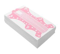 Hemobllo 100 Pièces Modèles de Guides de Nail Art Autocollants de Guidage Forme des Ongles en Papier Rose à Application Rapide et Adhésive pour Salons de Manucure et Usage à Domicile,