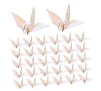 Hemobllo 100 Pièces Origami Paper Cranes Handmade Small Paper Cranes For Wedding Party Outdoor Decoration Weather Resistant Diy Craft Pearl
