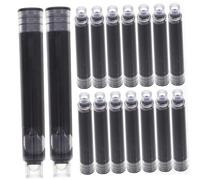 Hemobllo 100 pièces Recharge Encre pour Stylo Plume Effaçable Noires Capacité Longue Durée Fourniture Encre pour École et Bureau Compatible avec Stylos Plume Débutants et