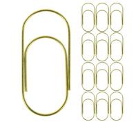 Hemobllo 100 Pièces Trombones Métalliques Décoratifs, Trombones pour Papier, Métal, Or, Réutilisables, pour Documents et Dossiers, Usage Personnel et Administratif