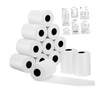 Hemobllo 100 rouleaux Papier Thermique Compatible Imprimantes Papier Dimpression Épais et Lisse pour Tickets Caisse Reçus et Bancaires