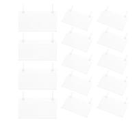 Hemobllo 100pcs Porte-étiquettes en Pvc avec Crochet Double Oreille, Flexible et Facile à Changer, Design à Verrouillage par Bouton-pression pour Environnements de Vente à Fort Trafic