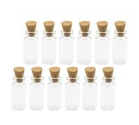 Hemobllo 100pièces Bouteille à Souhaits Verre Mini avec Bouchon Pot à Souhaits pour Création Bijoux Contenant Parfum Huile Essentielle