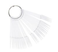 Hemobllo 100pièces Fan Shape Nail Art Display Tips Foldable False Nail Color Organizer for Professional and Diy Use