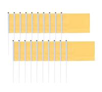 Hemobllo 100pièces Mini Drapeau Flottant Carré Pour Fête Drapeau à Agiter Main Banderole De Fête Unie Jaune Flottant Pour Célébration