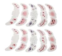 Hemobllo 10pièces Autocollants Visage Maquillage Halloween Patchs Imperméables Effet Taches De Rousseur Tatouages Temporaires Cosplay Quotidien