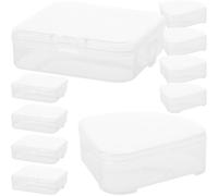 Hemobllo 10pièces Boîte de Rangement Cosmétique pour Éponges à Maquillage avec Couvercle Étui Portable Léger pour Poudre Mallette de Maquillage Femme Organisateur Hygiénique pour Maison