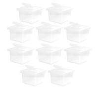 Hemobllo 10Pièces Boîte de Reproduction Transparente pour Reptiles et Insectes Lot de Conteneurs Adaptés Aux Geckos Serpents Terrariums et Autres Petits Animaux