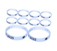 Hemobllo 10pièces Bracelets Silicone Class of Bracelets De Graduation Événementiels Souvenirs Éclatants Silicone Pour Célébrations Et Fêtes