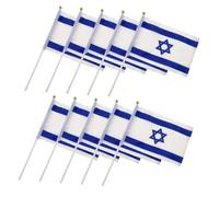 Hemobllo 10pièces Drapeau Israël Pour Extérieur Bannière Décorative Pour Maison Et Cour Lot De Drapeaux Israéliens