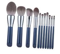 Hemobllo 11 pièces Kit Pinceaux Maquillage avec Poils Doux pour Débutants Complet pour Blush Fond de Teint Contouring et Ombres à Paupières Manche Bois Confortable Facile à Nettoyer