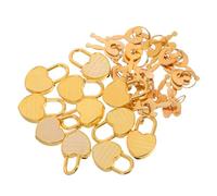 Hemobllo 12 Cadenas Mini Cœur en Alliage de Zinc avec adenas Dos et Journal Intime, Protection Vie Privée, Travail Voyages